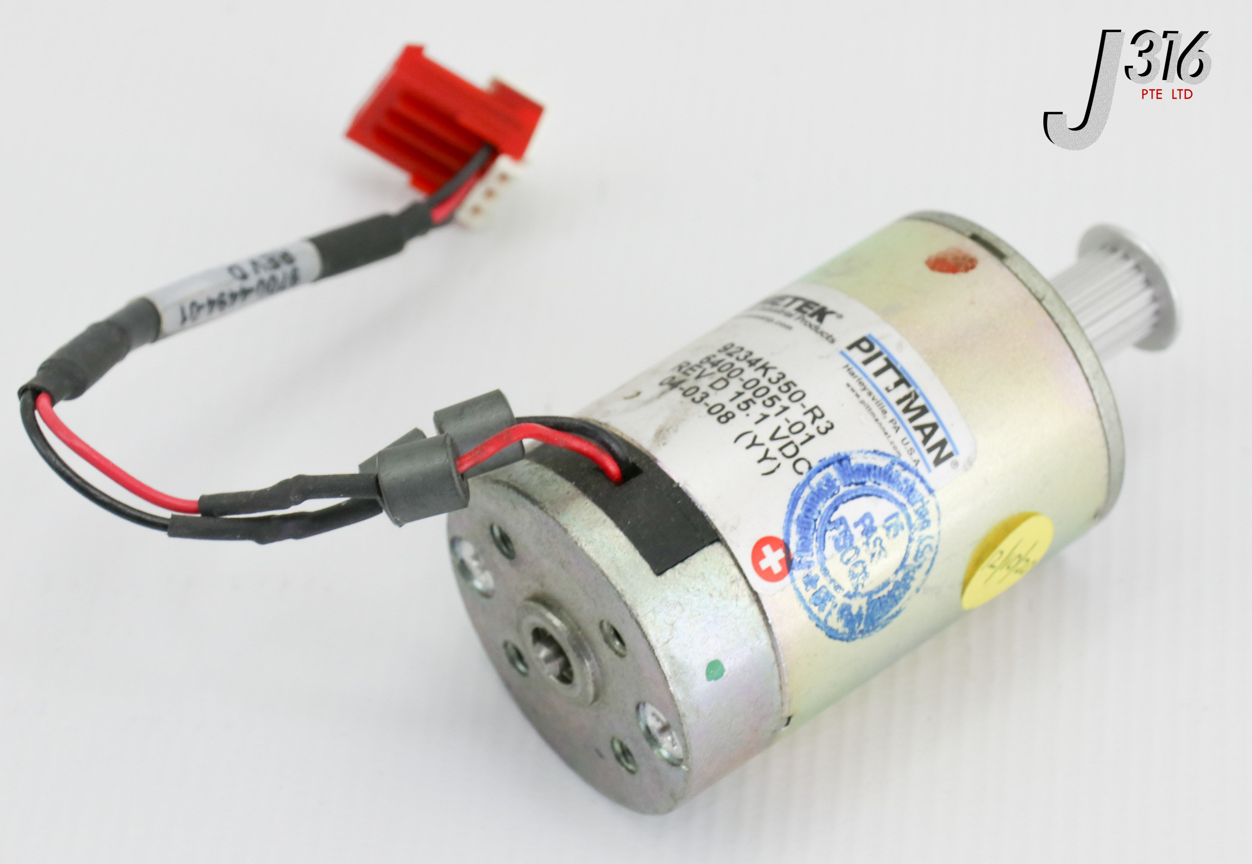 21707 PITTMAN AMETEK MOTOR, 15.1 VDC, 6400-0051-01, 9700-4494-01